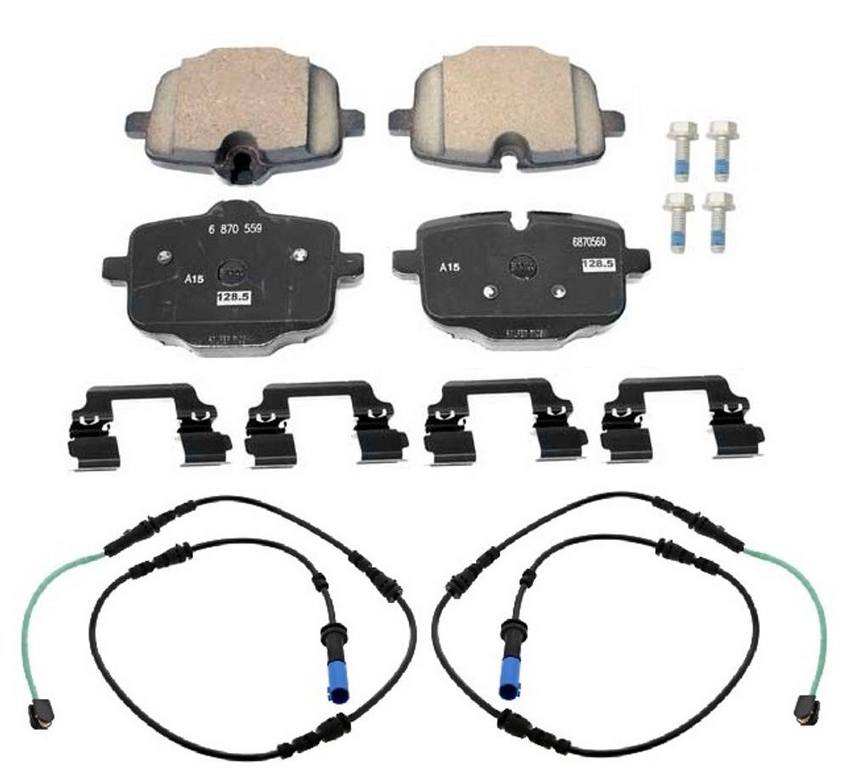 BMW Disc Brake Pad Set - Rear (w/ Sensors)